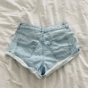 Topshop denim jean booty short shorts